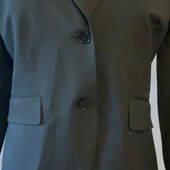 Theory- Long Black 2 Button Structured Wool Blazer- 2/4 - Picture 2 of 8
